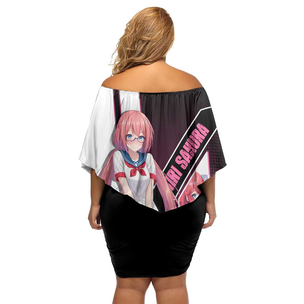 Airi Sakura Family Matching Off Shoulder Short Dress and Hawaiian Shirt Shy Moe-Inspired Anime Style