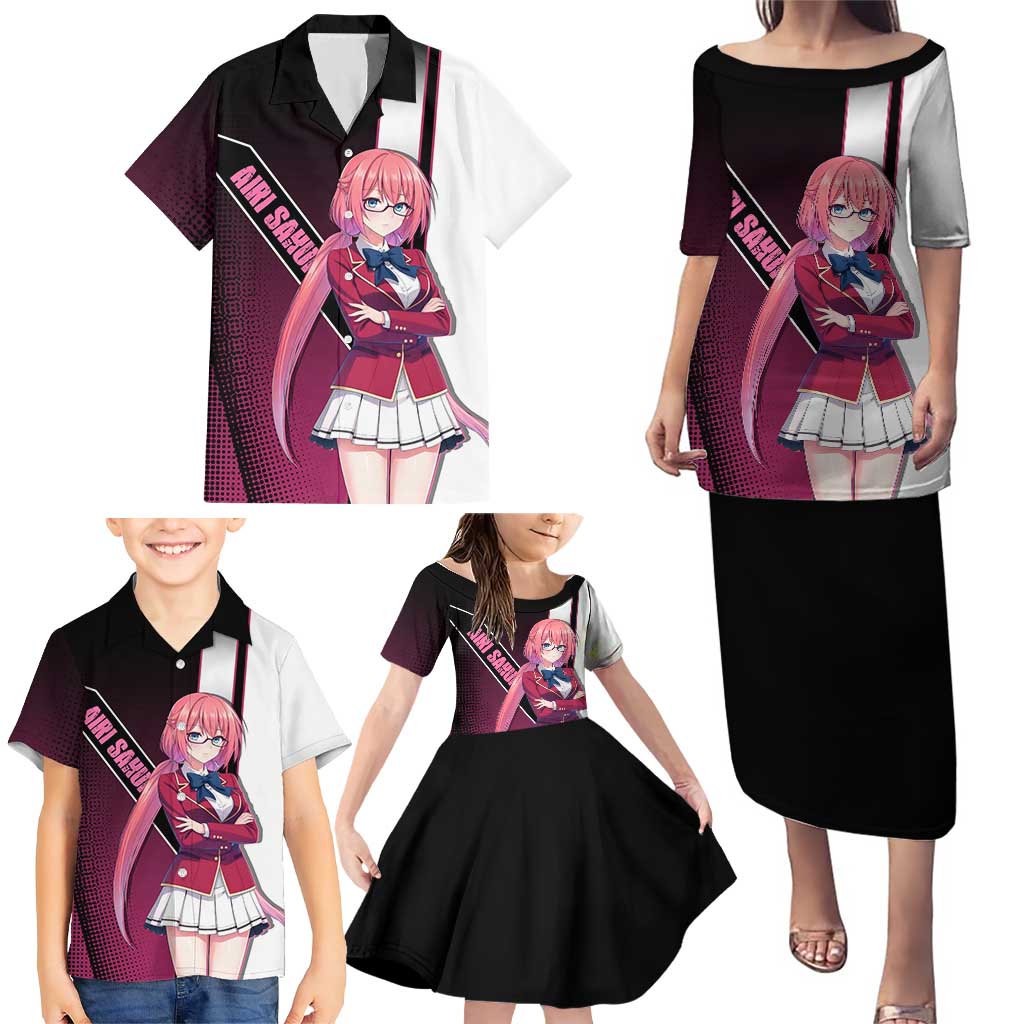 Airi Sakura Family Matching Puletasi and Hawaiian Shirt Shy Moe-Inspired Anime Style