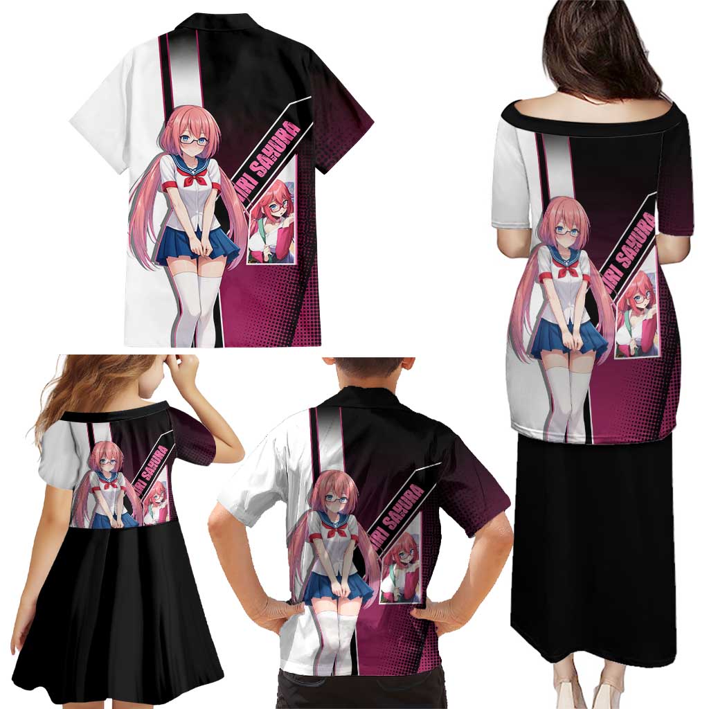 Airi Sakura Family Matching Puletasi and Hawaiian Shirt Shy Moe-Inspired Anime Style