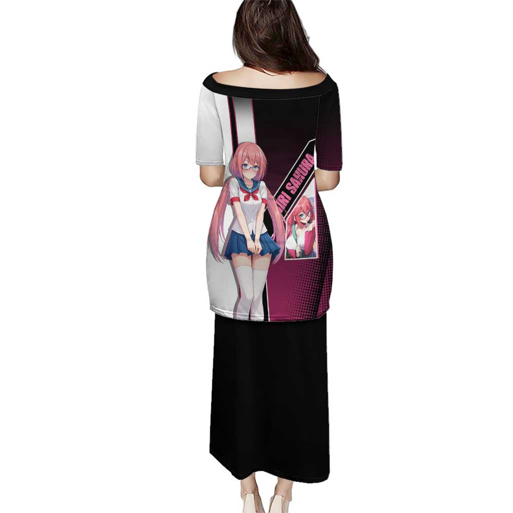 Airi Sakura Family Matching Puletasi and Hawaiian Shirt Shy Moe-Inspired Anime Style