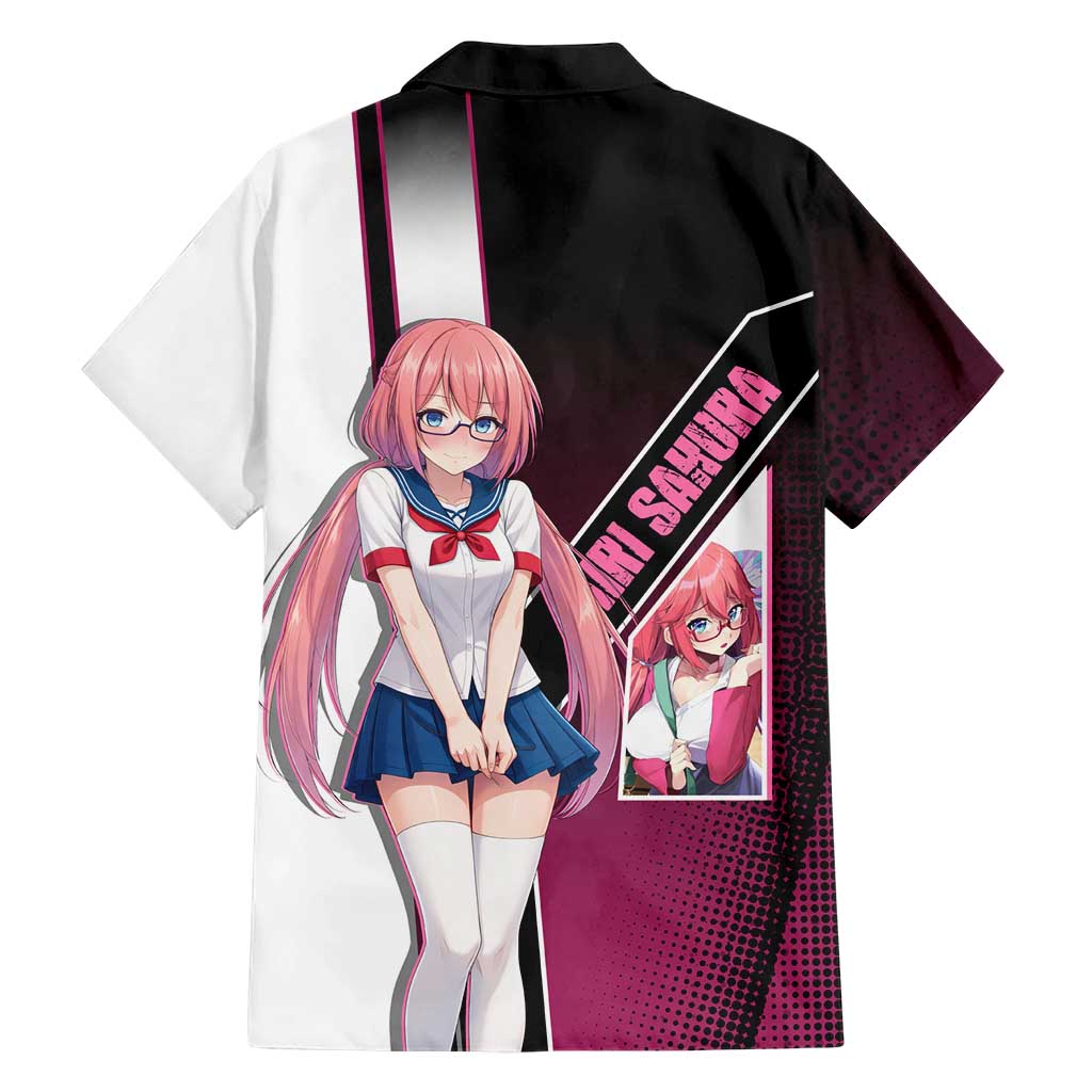 Airi Sakura Family Matching Tank Maxi Dress and Hawaiian Shirt Shy Moe-Inspired Anime Style