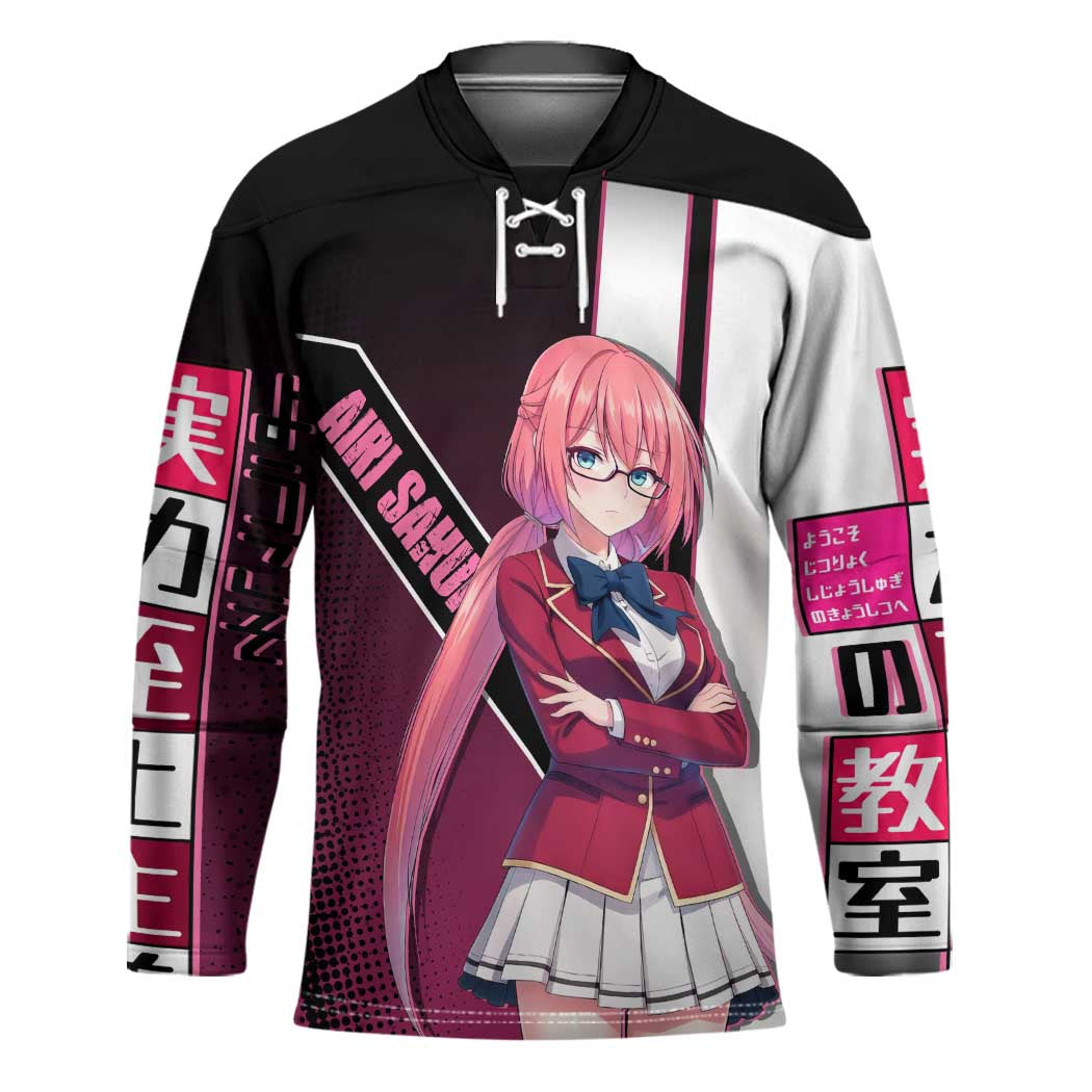 Airi Sakura Hockey Jersey Shy Moe-Inspired Anime Style
