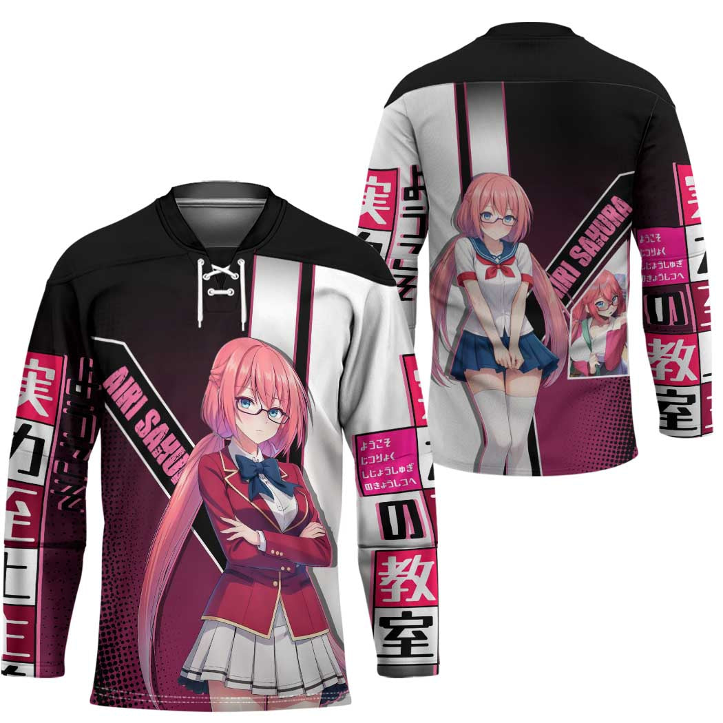 Airi Sakura Hockey Jersey Shy Moe-Inspired Anime Style