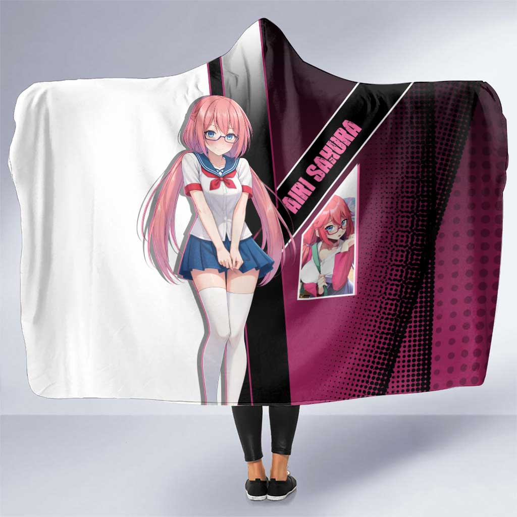 Airi Sakura Hooded Blanket Shy Moe-Inspired Anime Style
