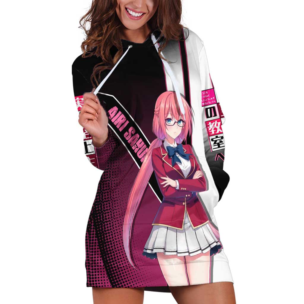 Airi Sakura Hoodie Dress Shy Moe-Inspired Anime Style