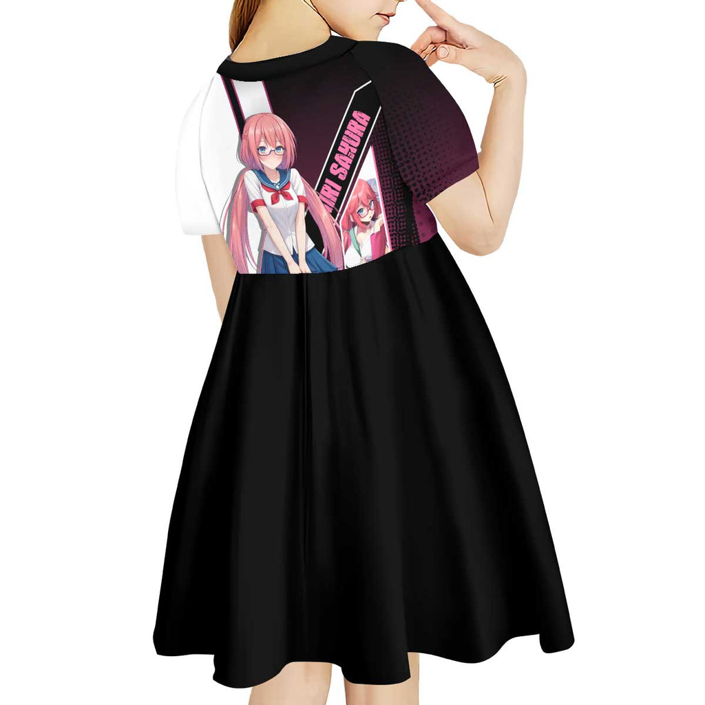 Airi Sakura Kid Short Sleeve Dress Shy Moe-Inspired Anime Style