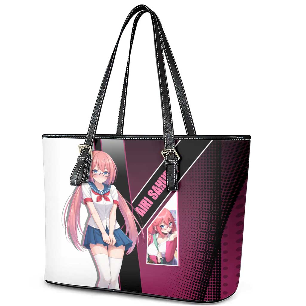 Airi Sakura Leather Tote Bag Shy Moe-Inspired Anime Style