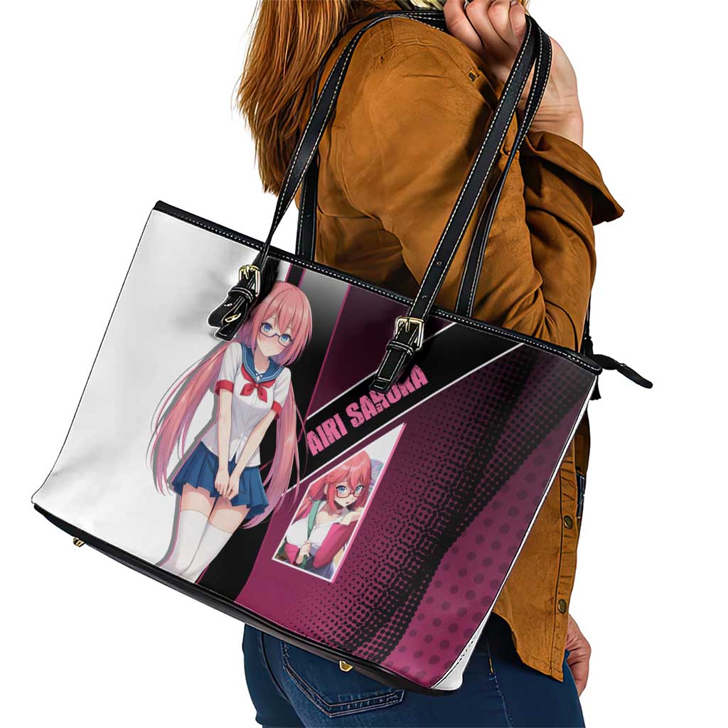 Airi Sakura Leather Tote Bag Shy Moe-Inspired Anime Style