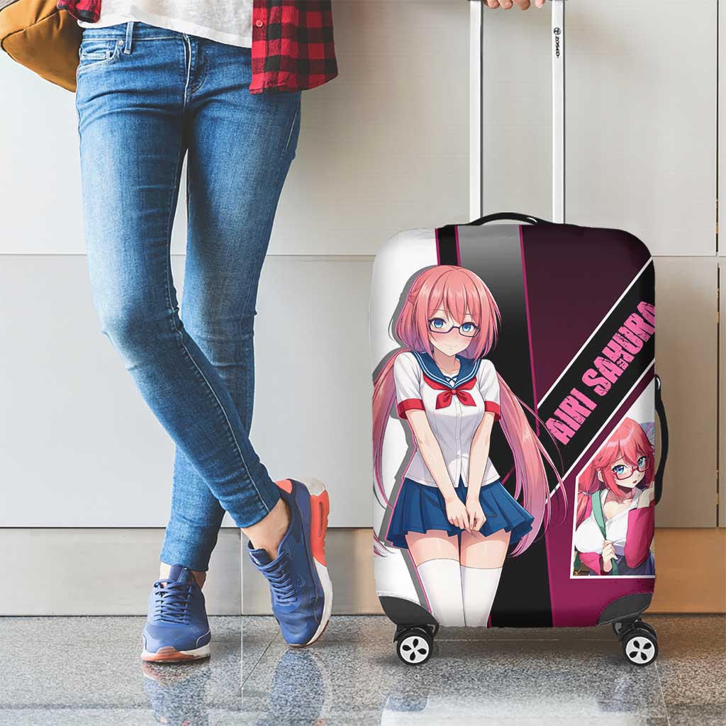 Airi Sakura Luggage Cover Shy Moe-Inspired Anime Style