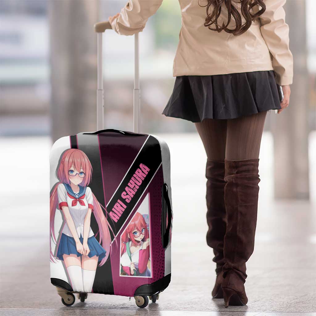 Airi Sakura Luggage Cover Shy Moe-Inspired Anime Style