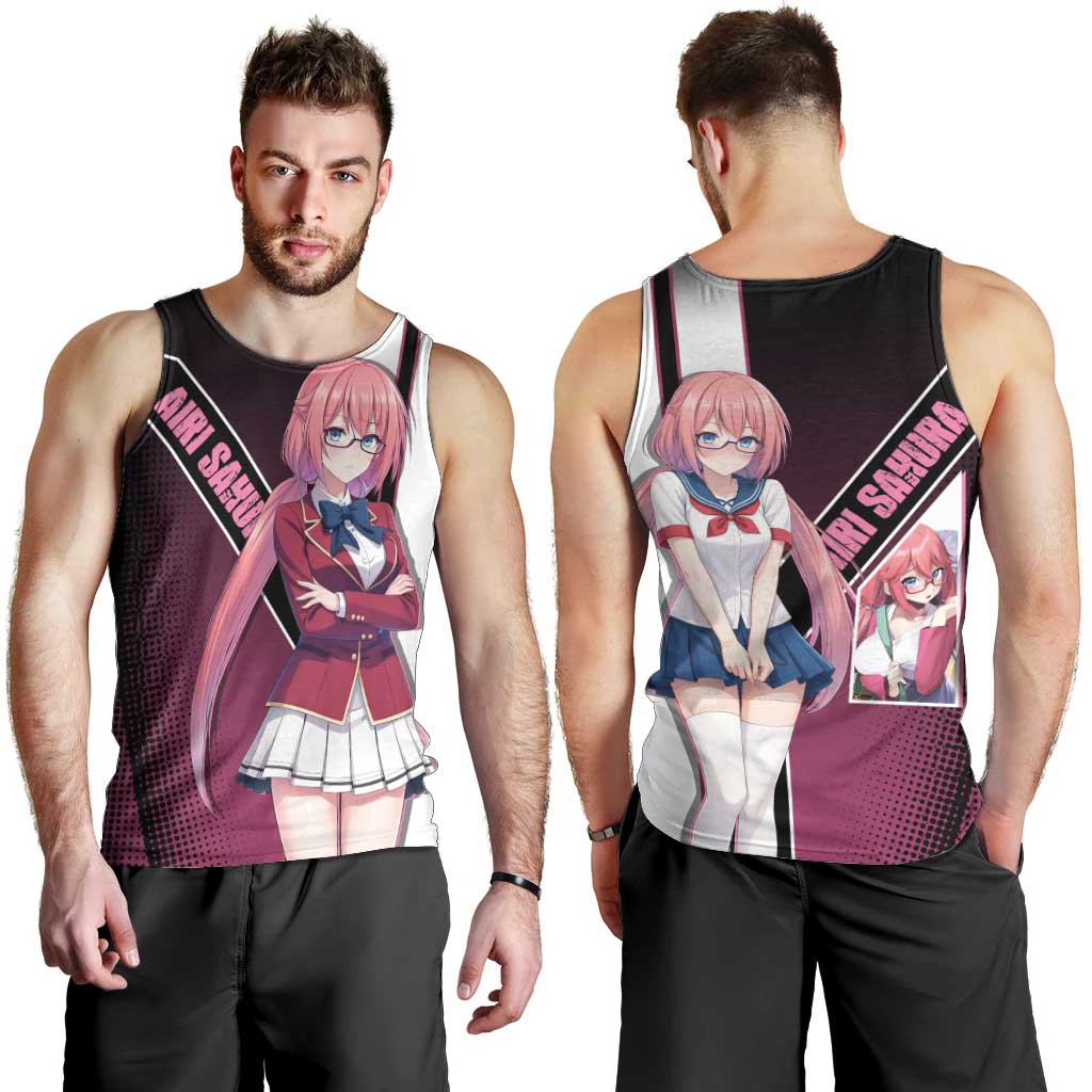 Airi Sakura Men Tank Top Shy Moe-Inspired Anime Style