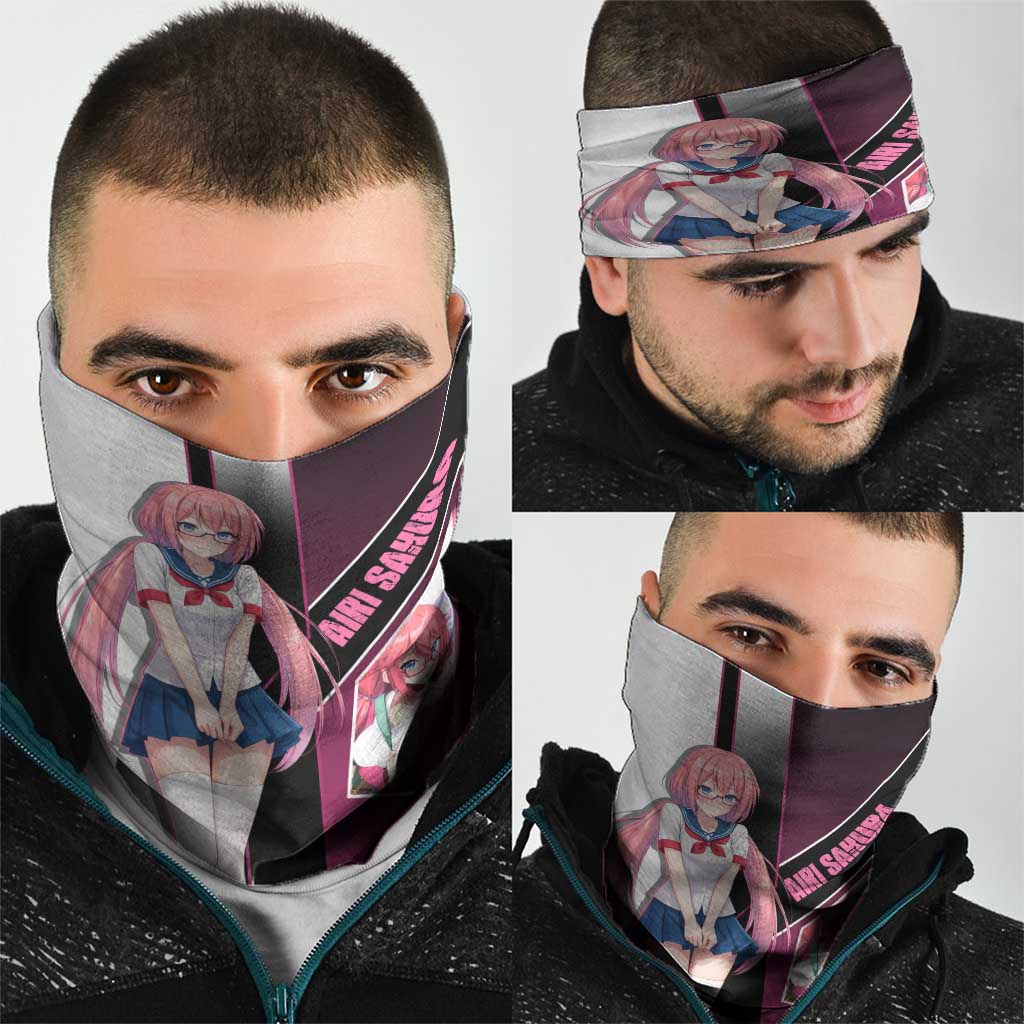 Airi Sakura Neck Gaiter Shy Moe-Inspired Anime Style
