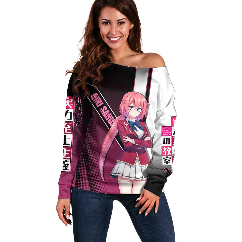 Airi Sakura Off Shoulder Sweater Shy Moe-Inspired Anime Style