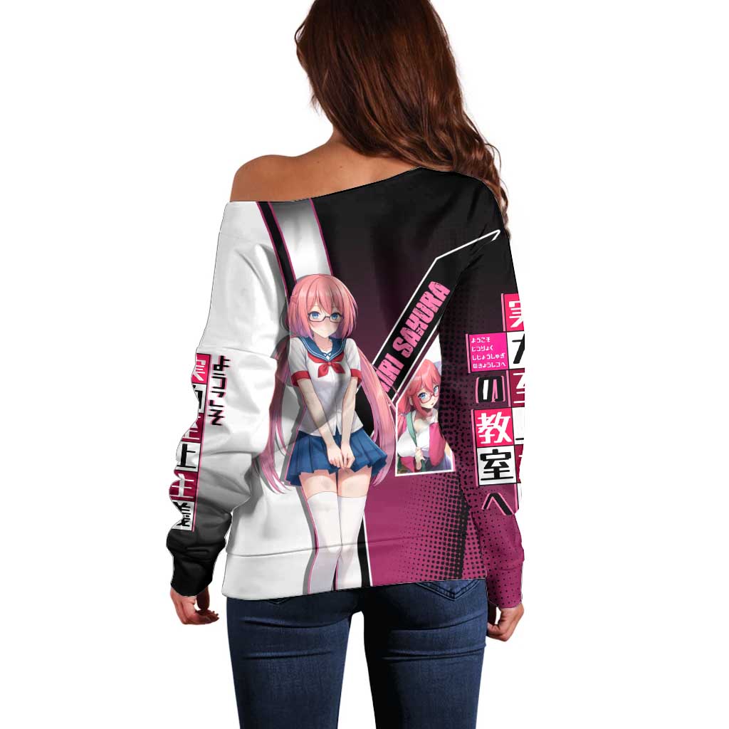 Airi Sakura Off Shoulder Sweater Shy Moe-Inspired Anime Style
