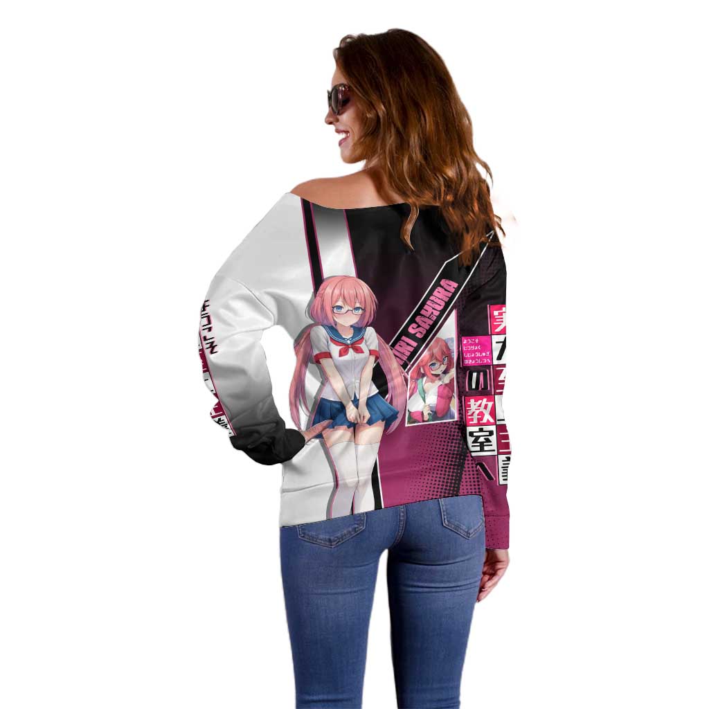 Airi Sakura Off Shoulder Sweater Shy Moe-Inspired Anime Style