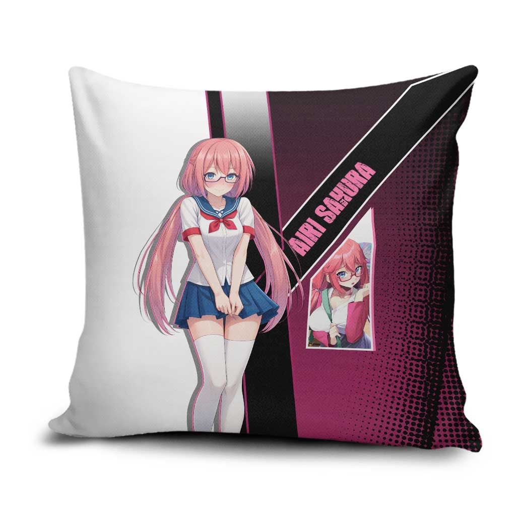 Airi Sakura Pillow Cover Shy Moe-Inspired Anime Style