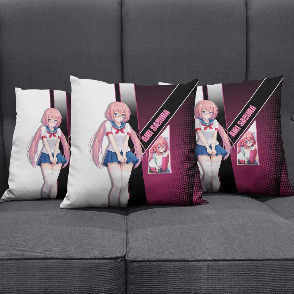 Airi Sakura Pillow Cover Shy Moe-Inspired Anime Style