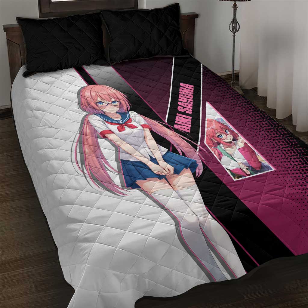 Airi Sakura Quilt Bed Set Shy Moe-Inspired Anime Style