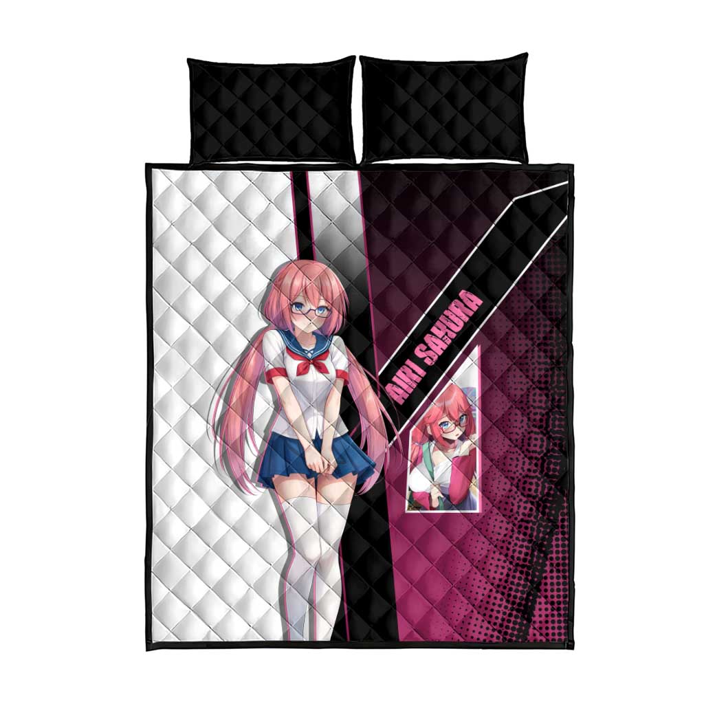 Airi Sakura Quilt Bed Set Shy Moe-Inspired Anime Style
