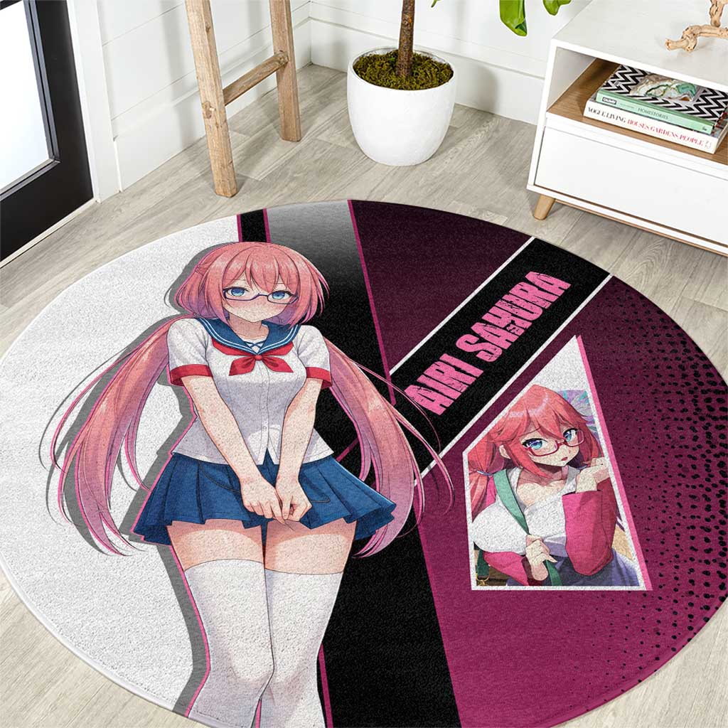 Airi Sakura Round Carpet Shy Moe-Inspired Anime Style