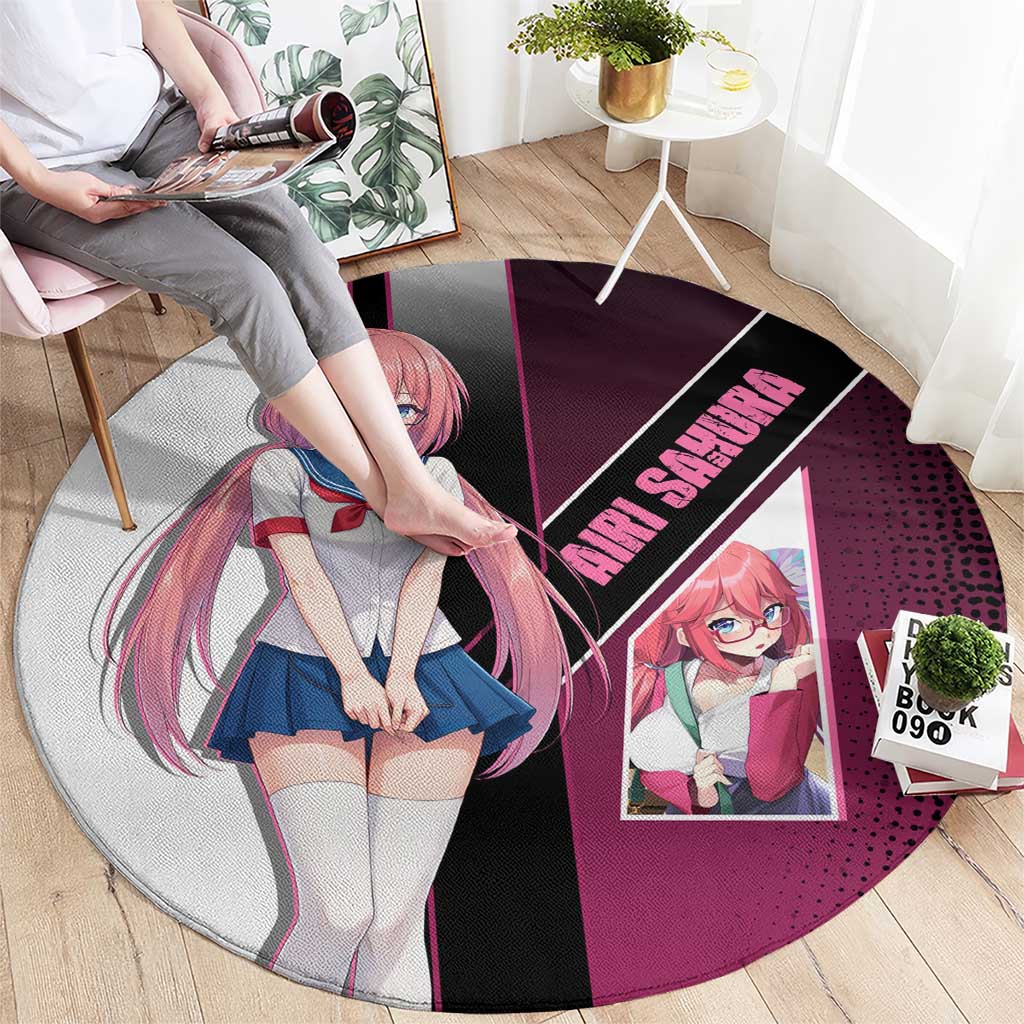 Airi Sakura Round Carpet Shy Moe-Inspired Anime Style