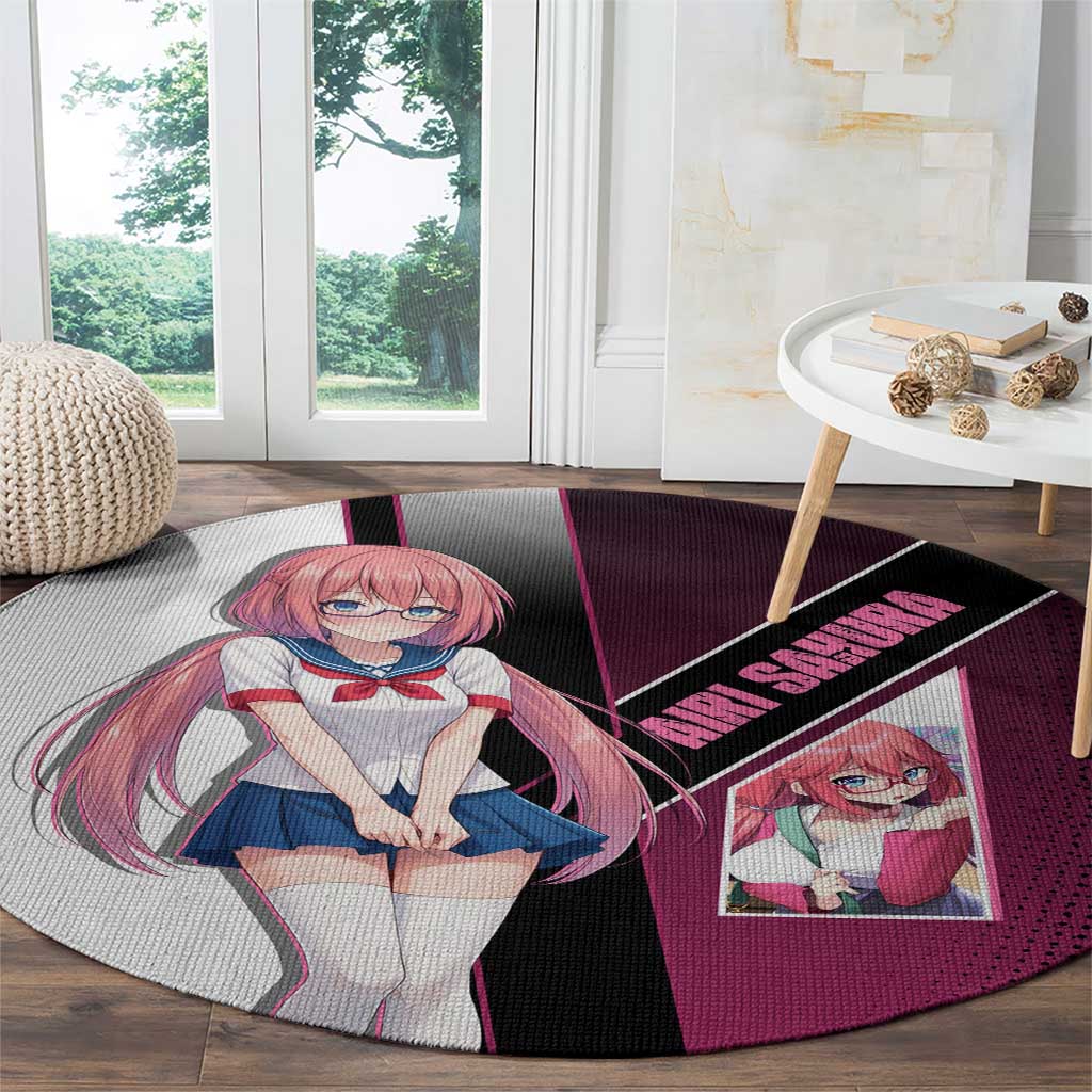 Airi Sakura Round Carpet Shy Moe-Inspired Anime Style