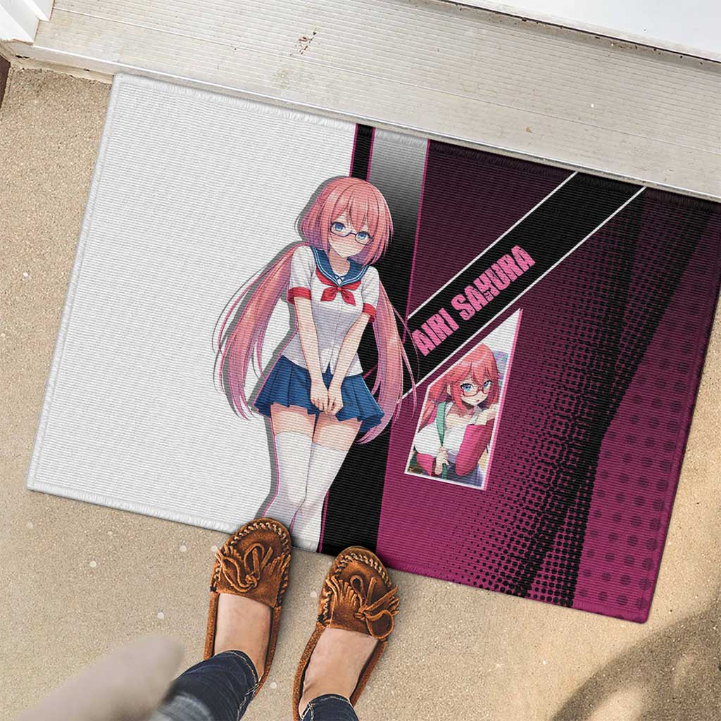 Airi Sakura Rubber Doormat Shy Moe-Inspired Anime Style