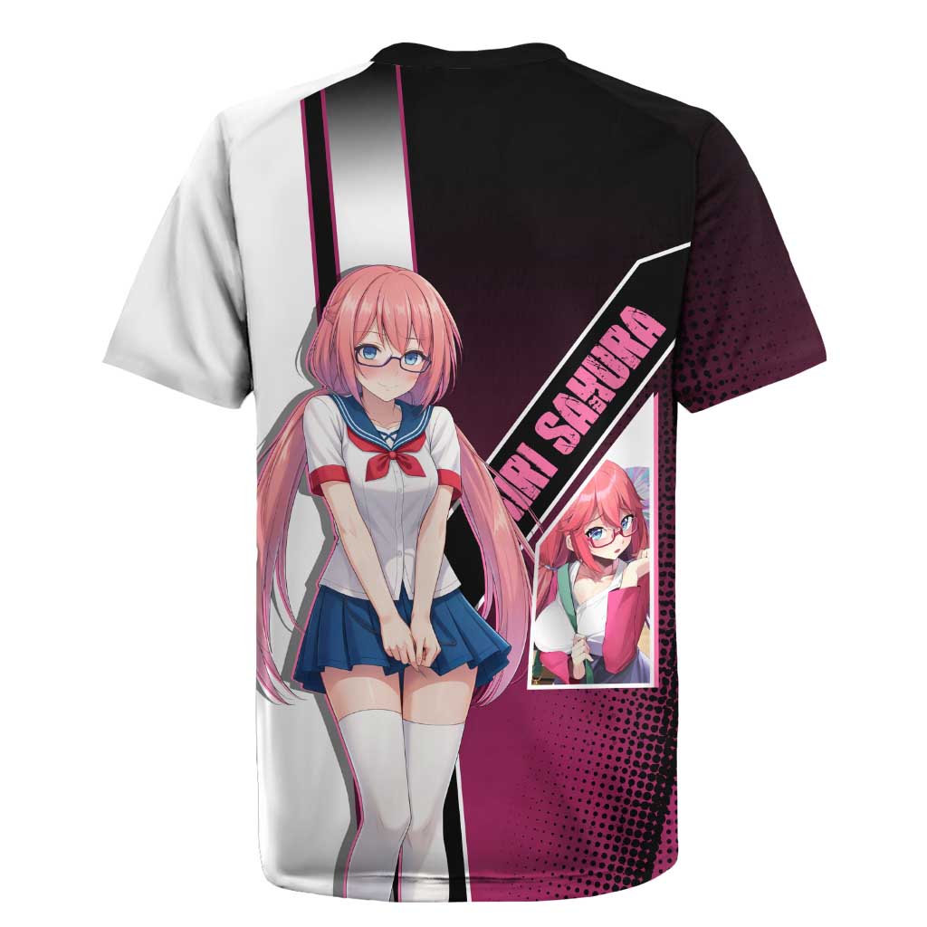 Airi Sakura Rugby Jersey Shy Moe-Inspired Anime Style