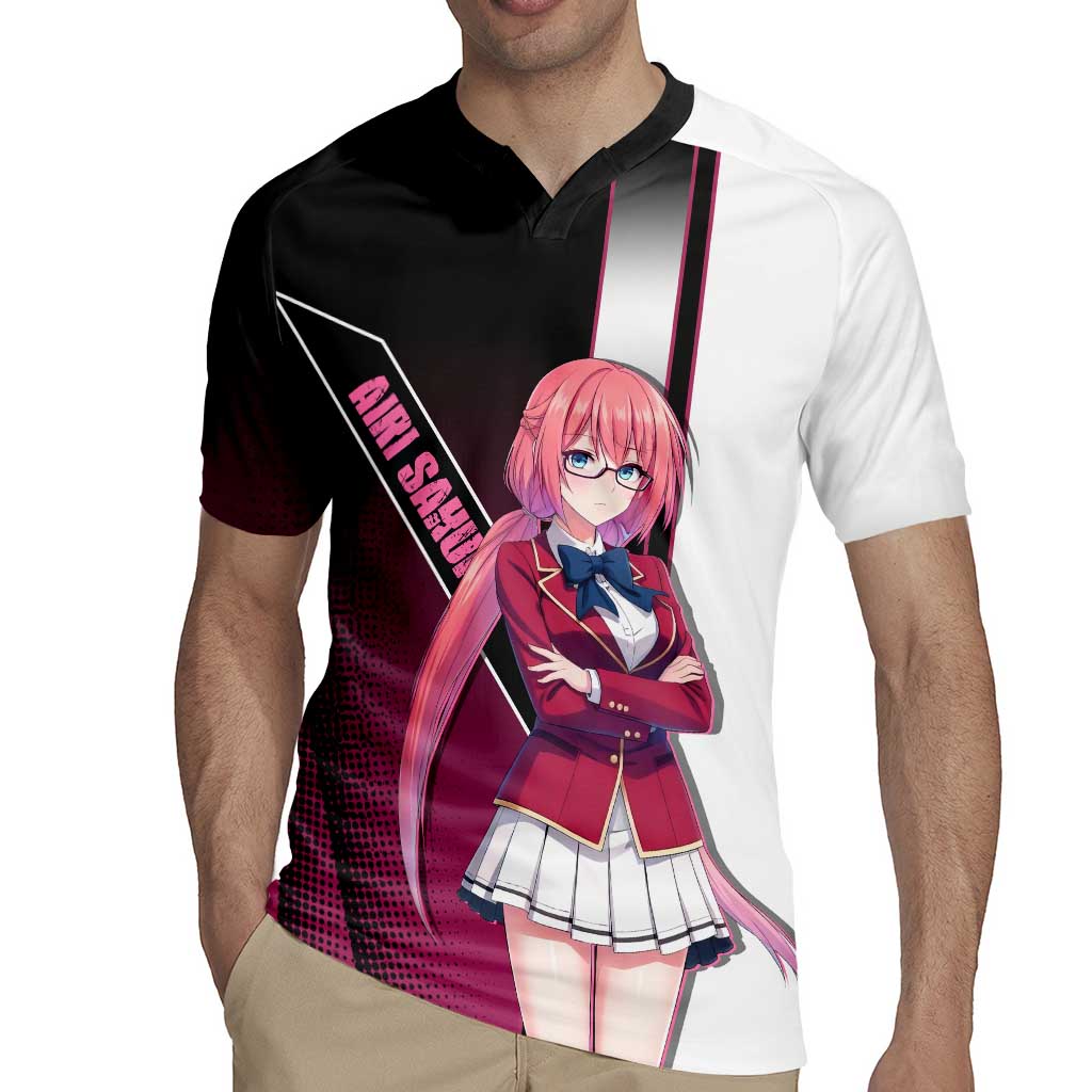 Airi Sakura Rugby Jersey Shy Moe-Inspired Anime Style