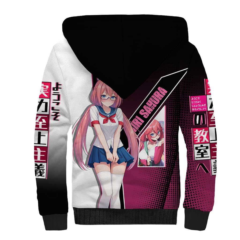 Airi Sakura Sherpa Hoodie Shy Moe-Inspired Anime Style
