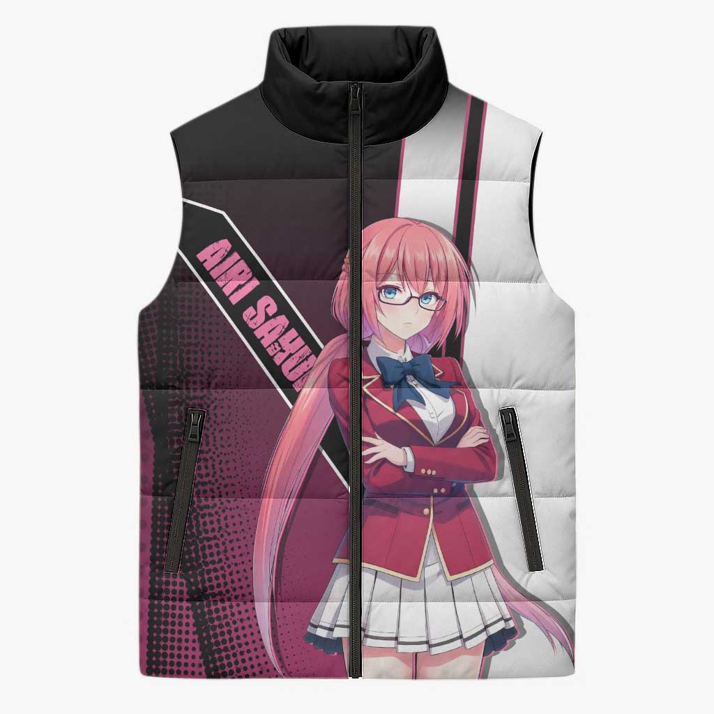 Airi Sakura Sleeveless Puffer Jacket Shy Moe-Inspired Anime Style