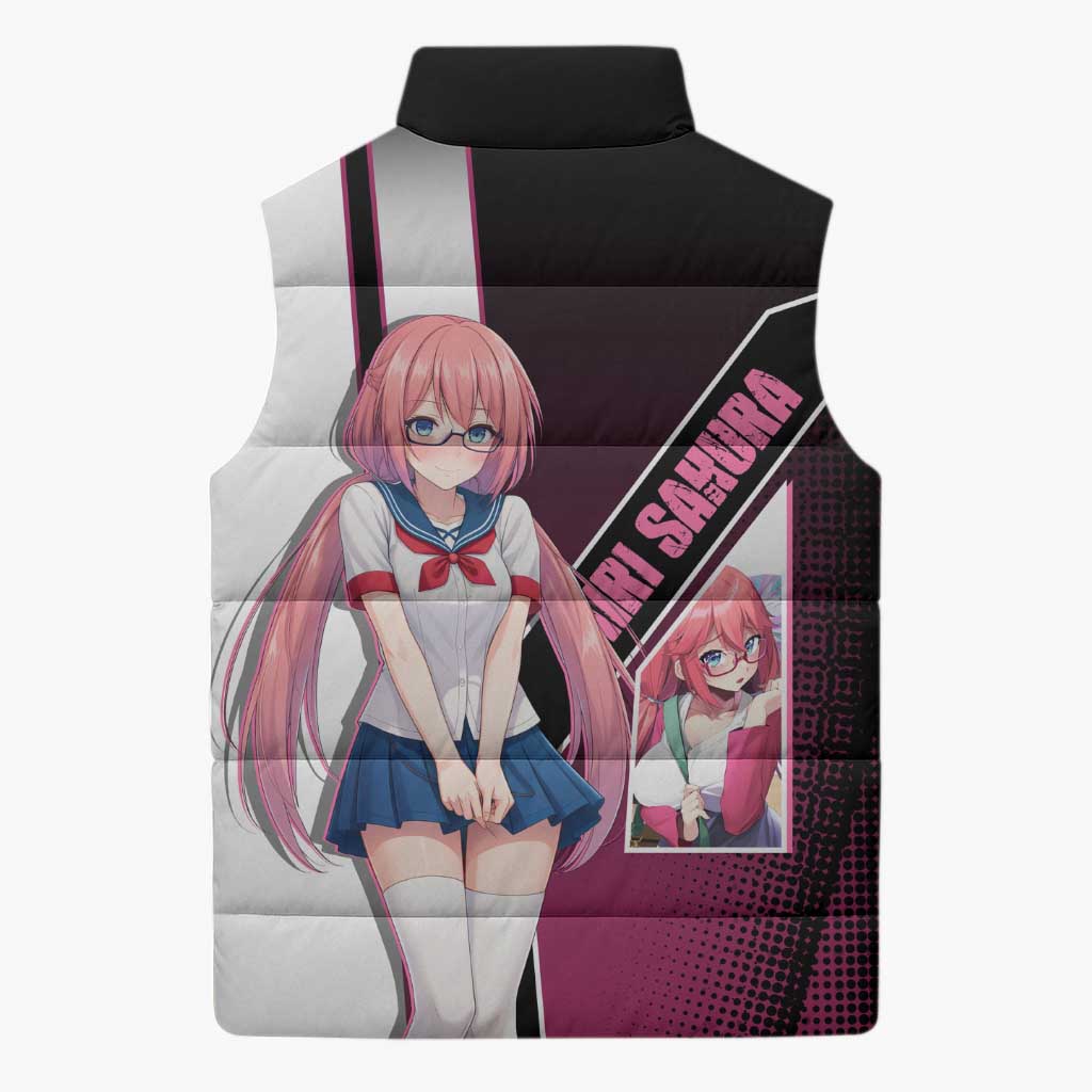 Airi Sakura Sleeveless Puffer Jacket Shy Moe-Inspired Anime Style