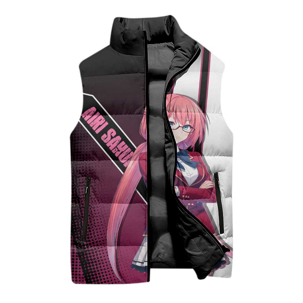 Airi Sakura Sleeveless Puffer Jacket Shy Moe-Inspired Anime Style