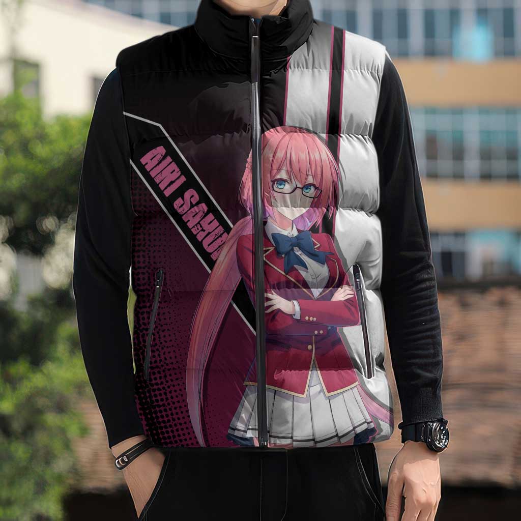 Airi Sakura Sleeveless Puffer Jacket Shy Moe-Inspired Anime Style