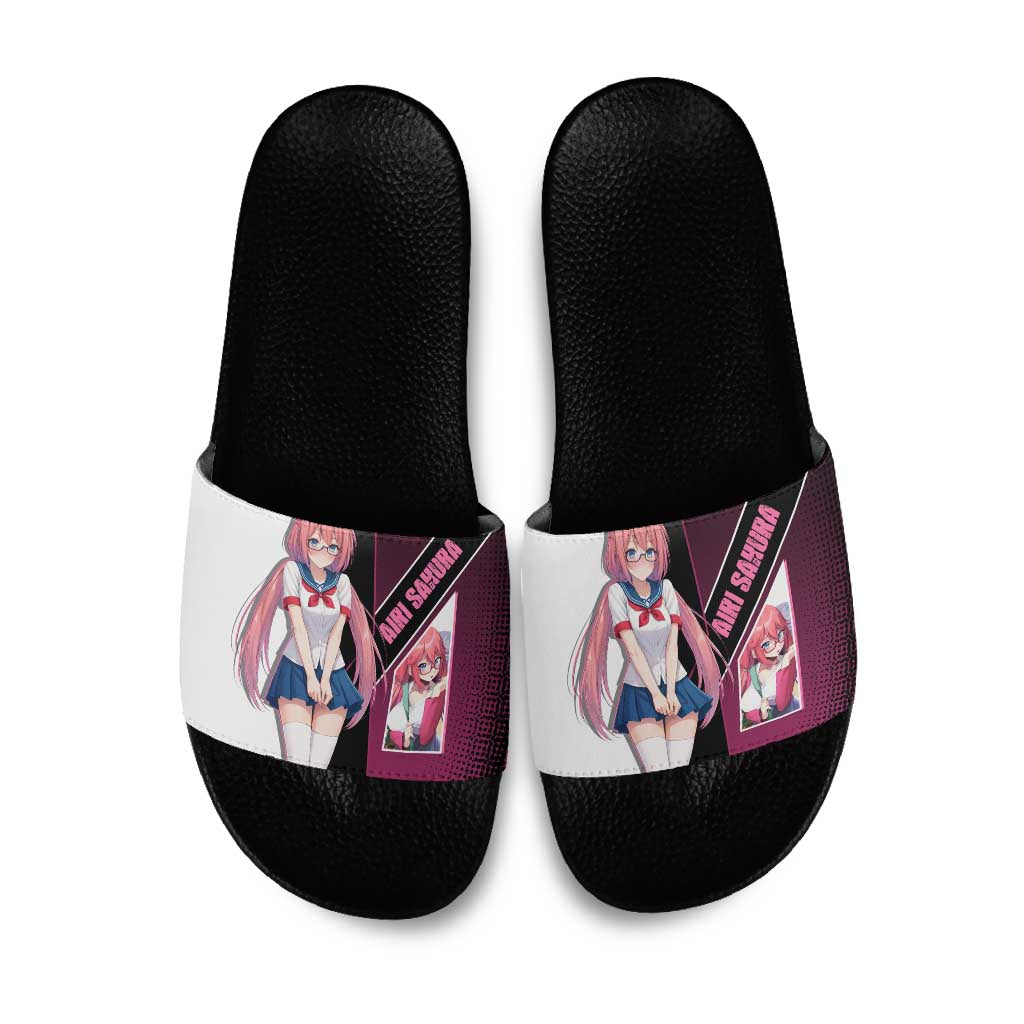 Airi Sakura Slide Sandals Shy Moe-Inspired Anime Style