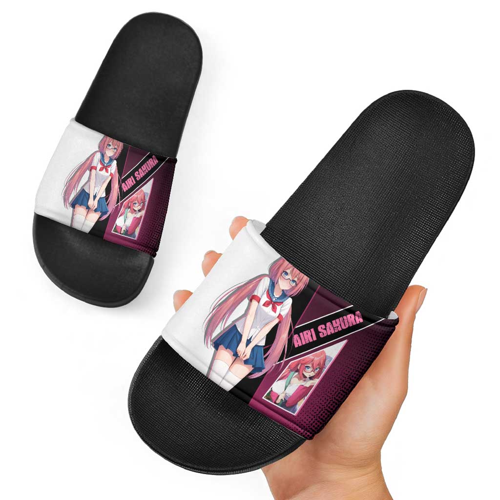 Airi Sakura Slide Sandals Shy Moe-Inspired Anime Style