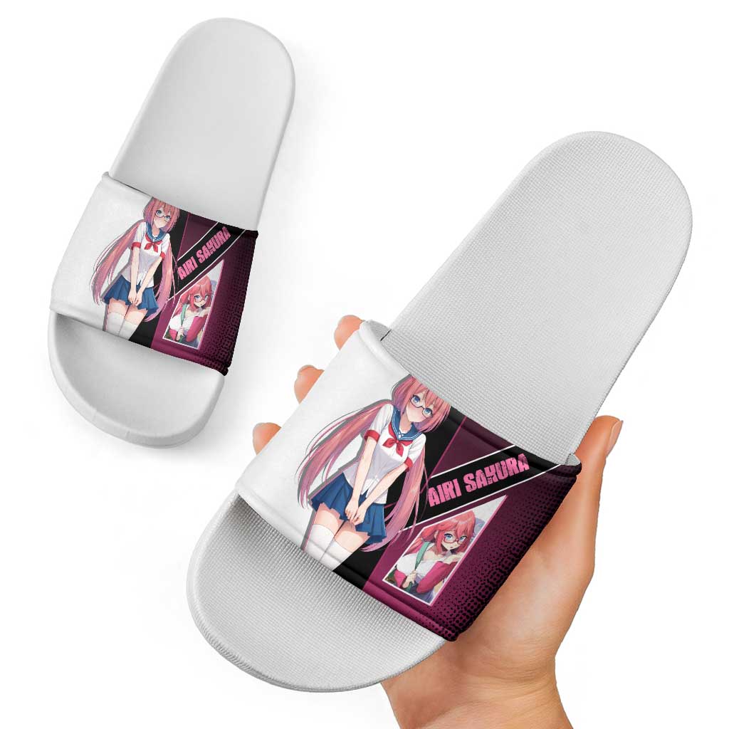 Airi Sakura Slide Sandals Shy Moe-Inspired Anime Style