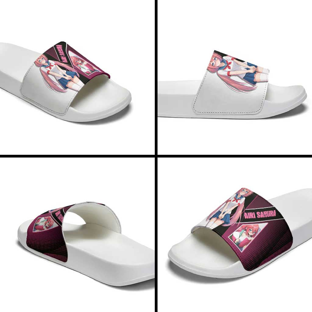 Airi Sakura Slide Sandals Shy Moe-Inspired Anime Style