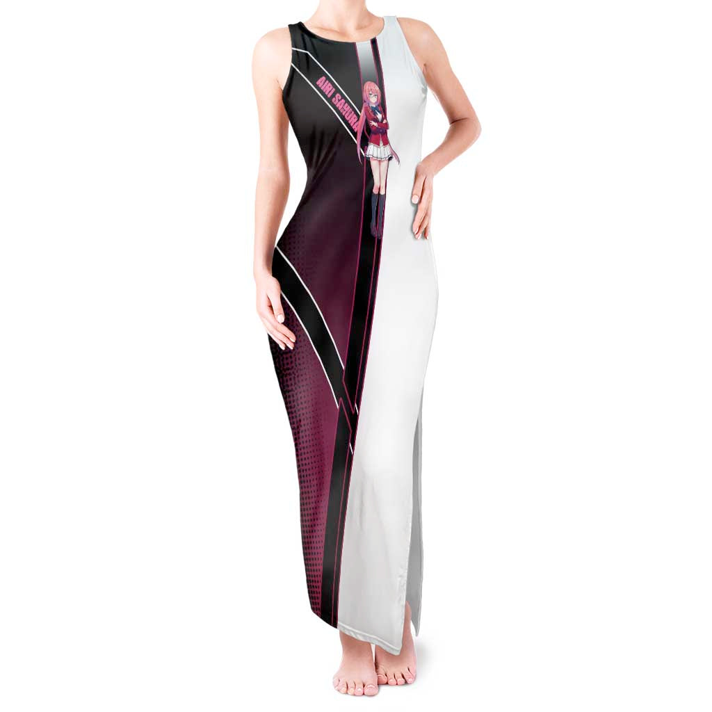 Airi Sakura Tank Maxi Dress Shy Moe-Inspired Anime Style