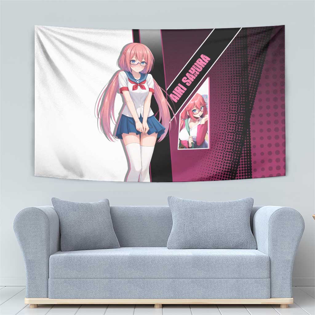 Airi Sakura Tapestry Shy Moe-Inspired Anime Style