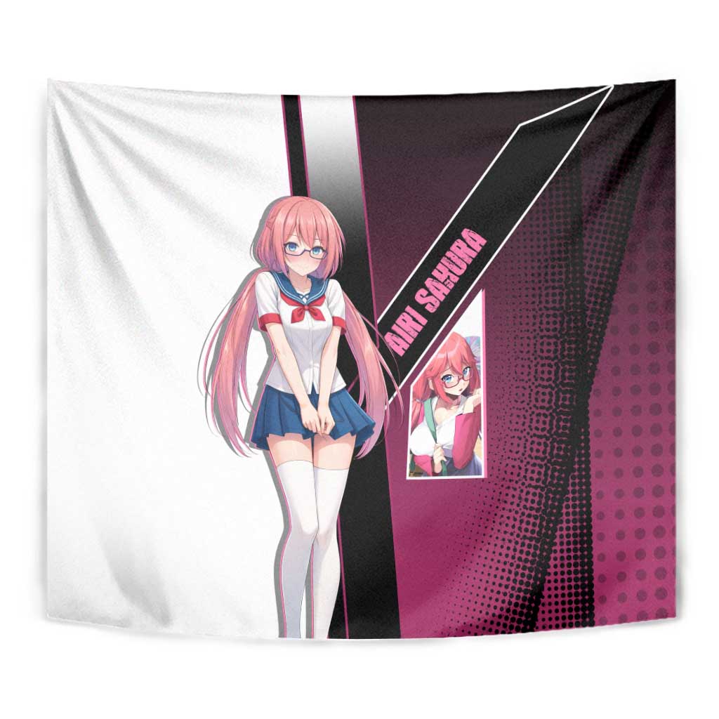 Airi Sakura Tapestry Shy Moe-Inspired Anime Style