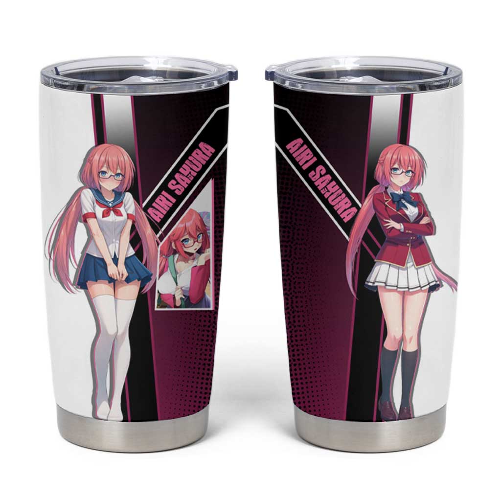Airi Sakura Tumbler Cup Shy Moe-Inspired Anime Style