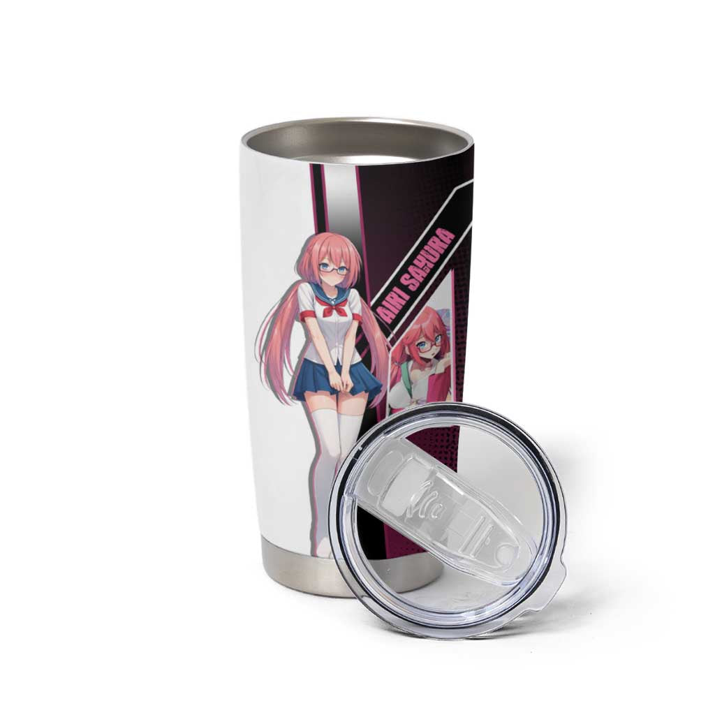 Airi Sakura Tumbler Cup Shy Moe-Inspired Anime Style