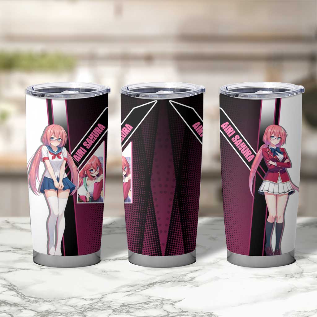 Airi Sakura Tumbler Cup Shy Moe-Inspired Anime Style