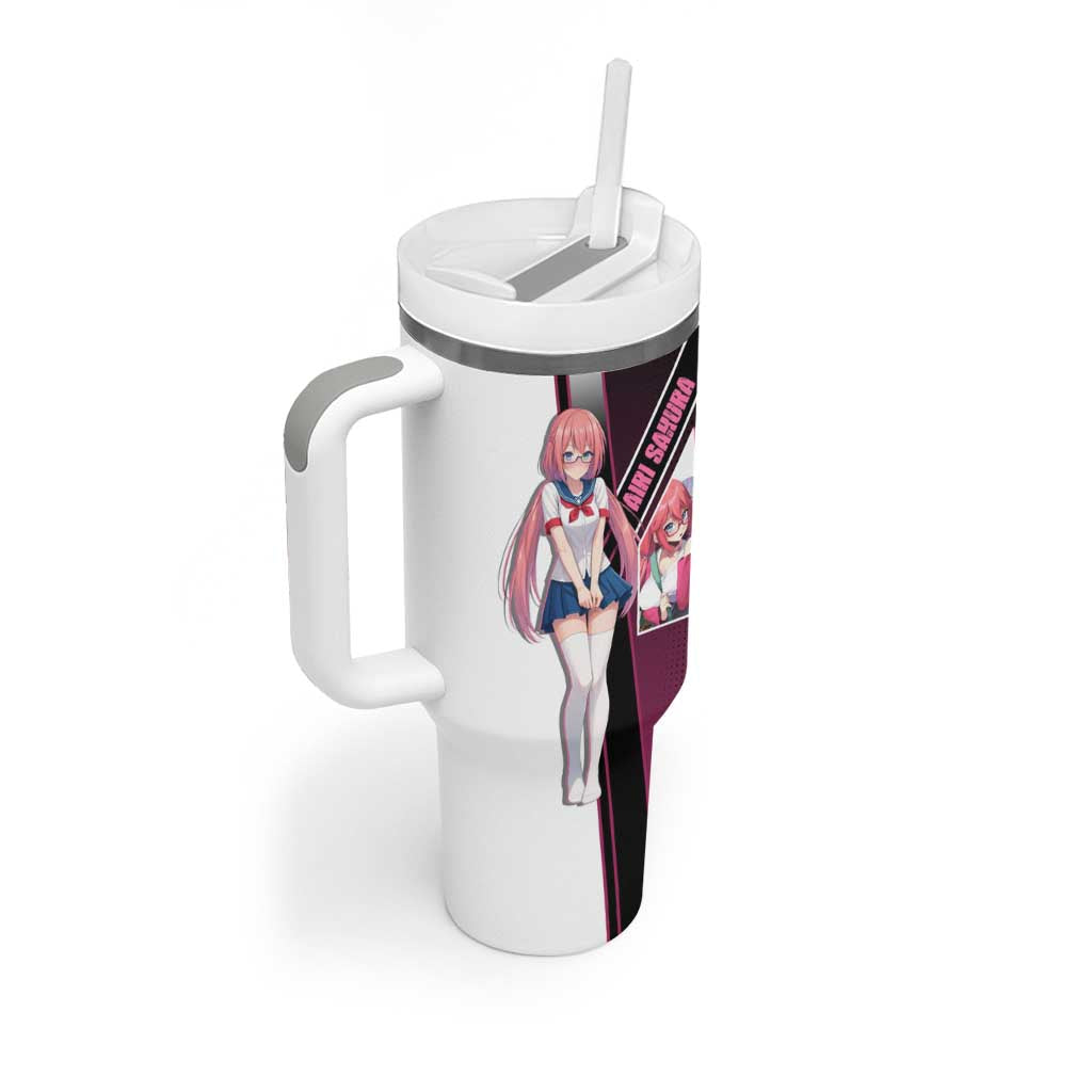 Airi Sakura Tumbler With Handle Shy Moe-Inspired Anime Style