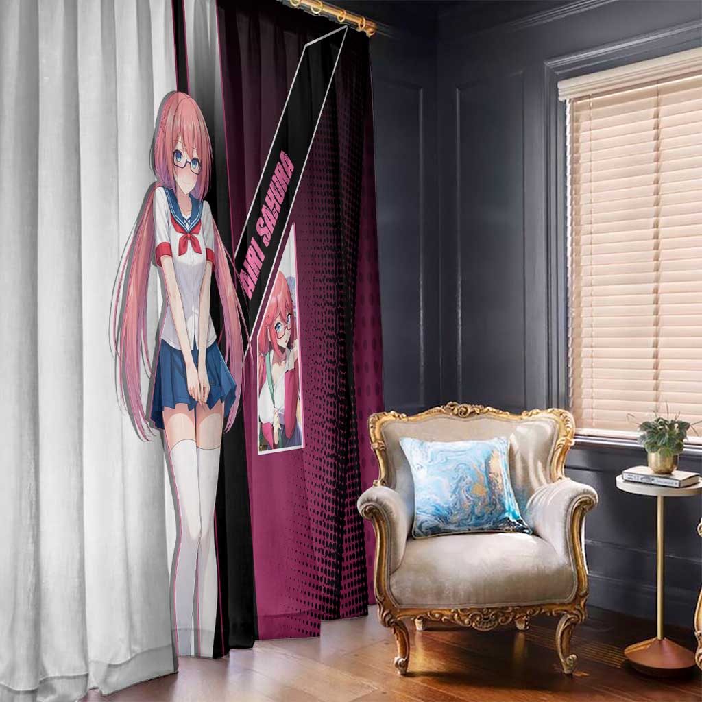 Airi Sakura Window Curtain Shy Moe-Inspired Anime Style