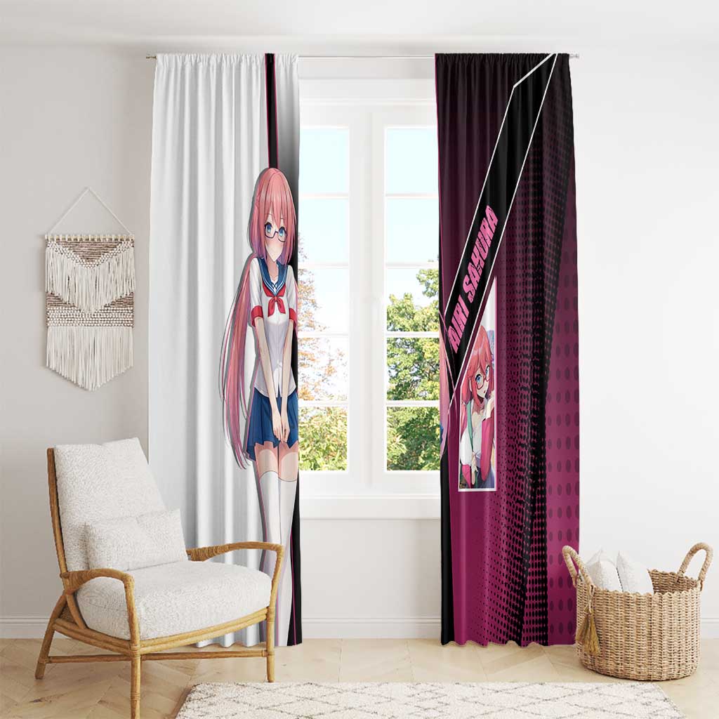 Airi Sakura Window Curtain Shy Moe-Inspired Anime Style