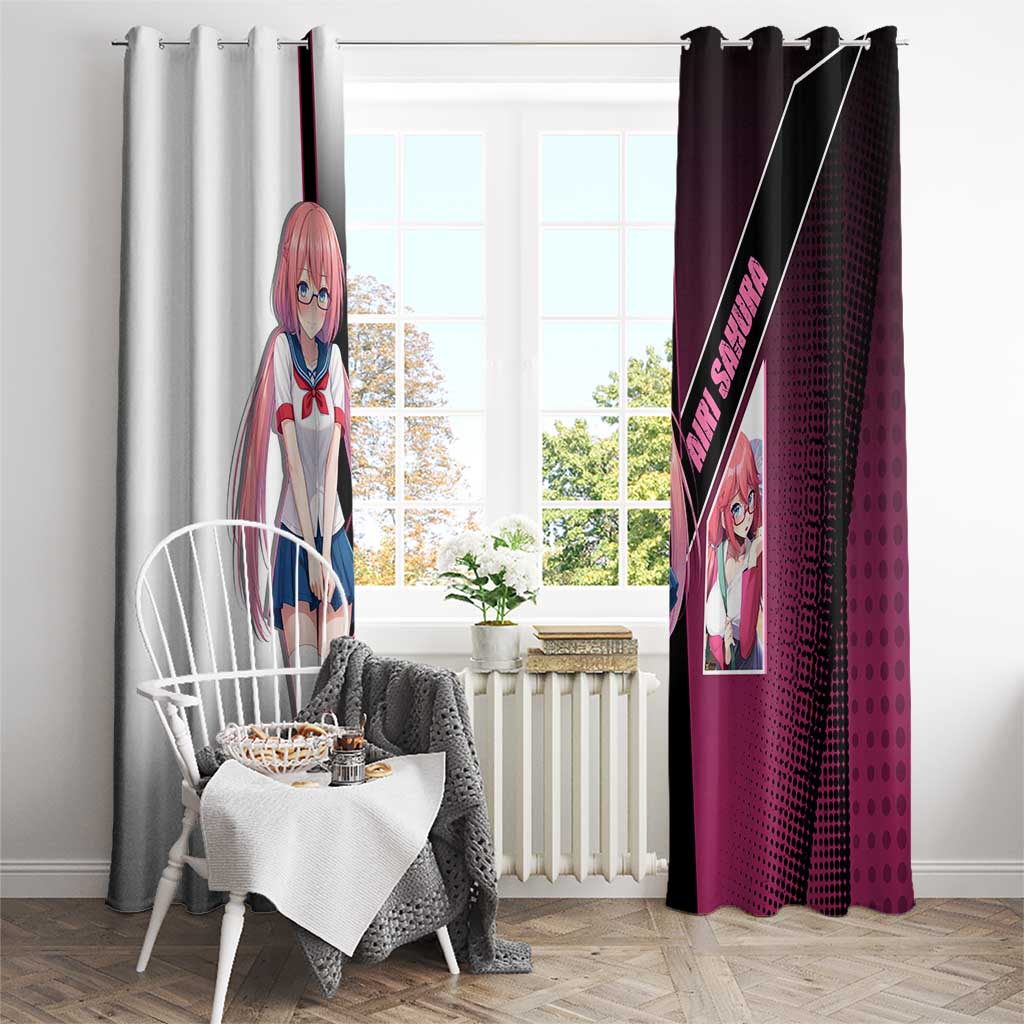 Airi Sakura Window Curtain Shy Moe-Inspired Anime Style