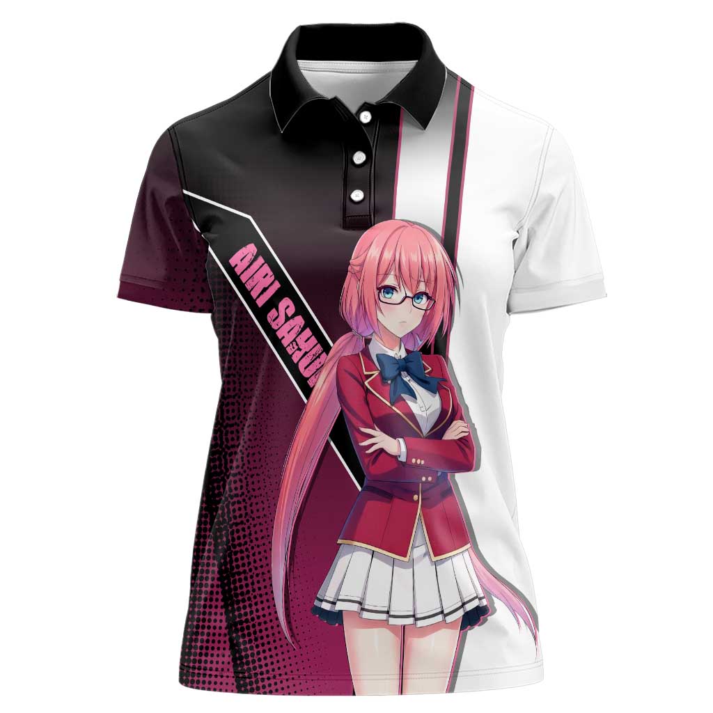 Airi Sakura Women Polo Shirt Shy Moe-Inspired Anime Style