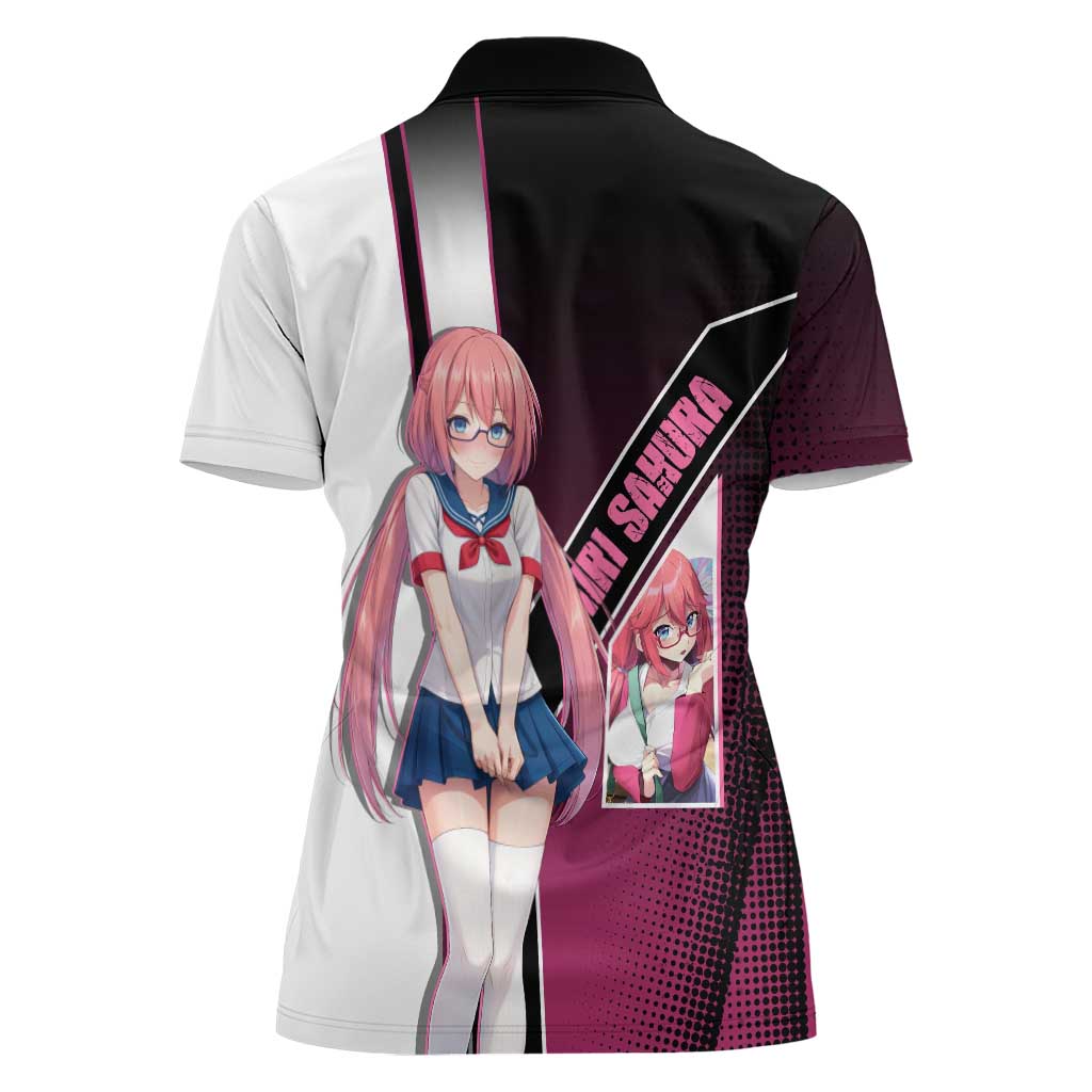 Airi Sakura Women Polo Shirt Shy Moe-Inspired Anime Style
